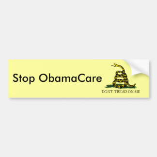 Autocollant De Voiture Gadsden_flag_White, arrêt ObamaCare