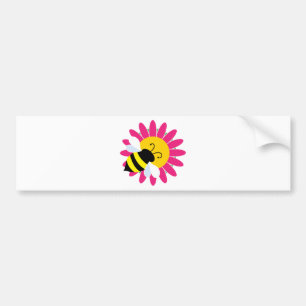 Autocollant De Voiture Gaffez l'abeille sur la fleur