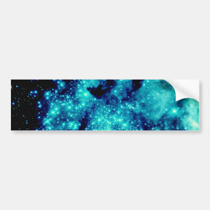 Autocollant De Voiture Galaxie turquoise