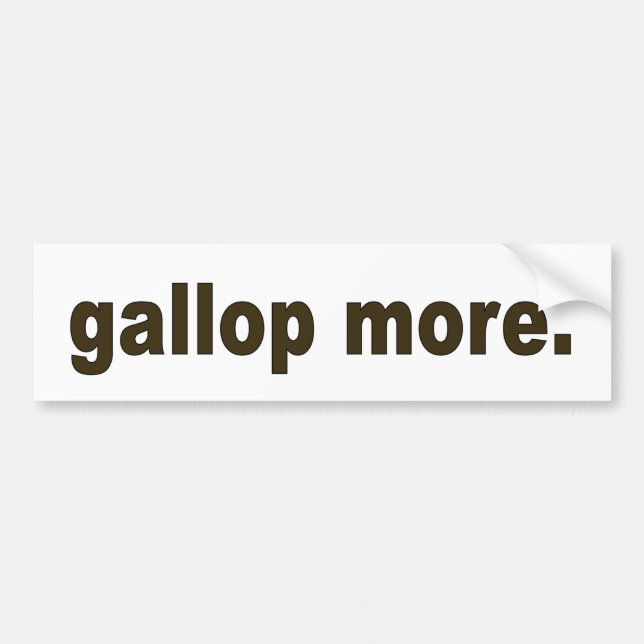 Autocollant De Voiture Galopez plus d'adhésif pour pare-chocs (Devant)