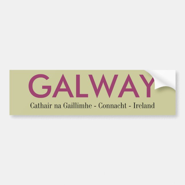Autocollant De Voiture Galway Irlande (Devant)