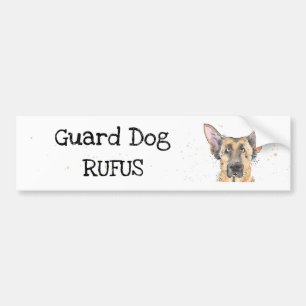 Autocollant De Voiture Garde DOG mignon berger allemand / alsacien custom