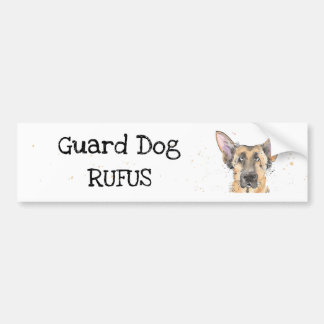 Autocollant De Voiture Garde DOG mignon berger allemand / alsacien custom