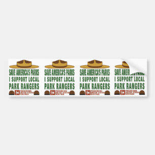 Autocollant De Voiture garde forestier bumper_sticker_x4