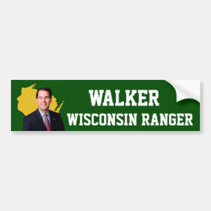 Autocollant De Voiture Garde forestière du Wisconsin de marcheur