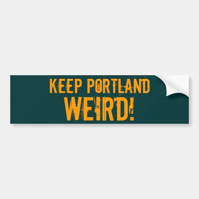 AUTOCOLLANT DE VOITURE GARDE PORTLAND, RIEN ! (Devant)