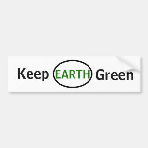Autocollant De Voiture Garder la Terre verte