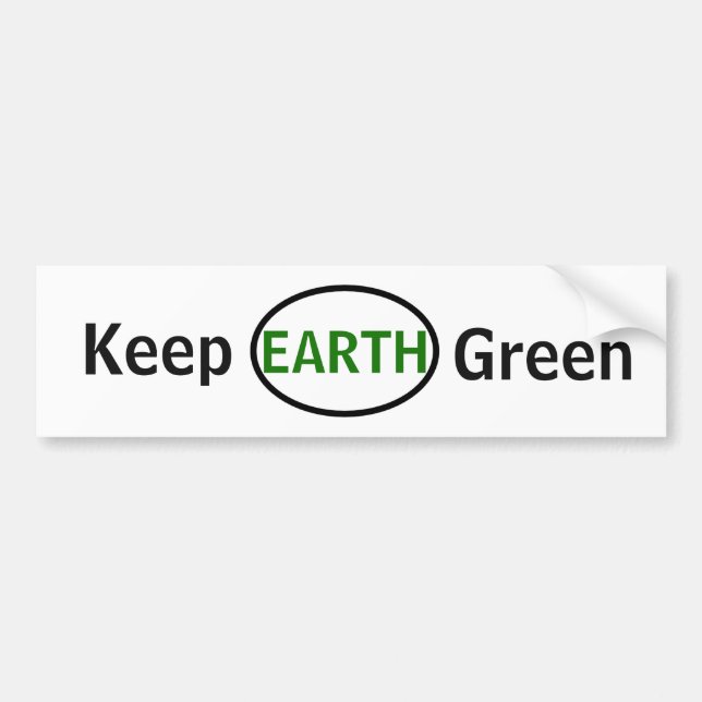 Autocollant De Voiture Garder la Terre verte (Devant)