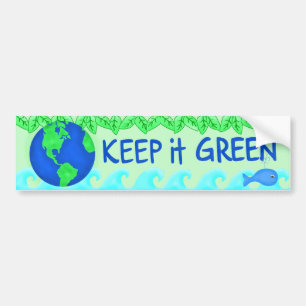 Autocollant De Voiture Garder vert Sauver la Terre Environnement Art