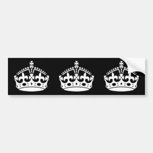 Autocollant De Voiture GARDEZ CALM TRIple CROWN en noir
