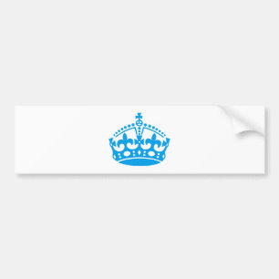 Autocollant De Voiture Gardez calme couronne bleue