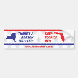 Autocollant De Voiture Gardez-les rouges - Bumper Sticker NY à FL