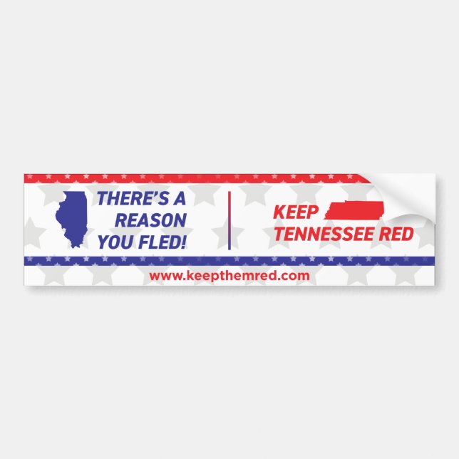 Autocollant De Voiture Gardez-les rouges - Sticker pare-chocs IL à TN (Devant)