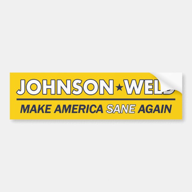 Autocollant De Voiture Gary Johnson/adhésif pour pare-chocs libertaire de (Devant)
