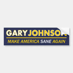 Autocollant De Voiture Gary Johnson font à l'Amérique l'adhésif pour