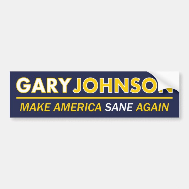 Autocollant De Voiture Gary Johnson font à l'Amérique l'adhésif pour (Devant)