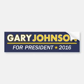 Autocollant De Voiture Gary Johnson pour le président adhésif pour