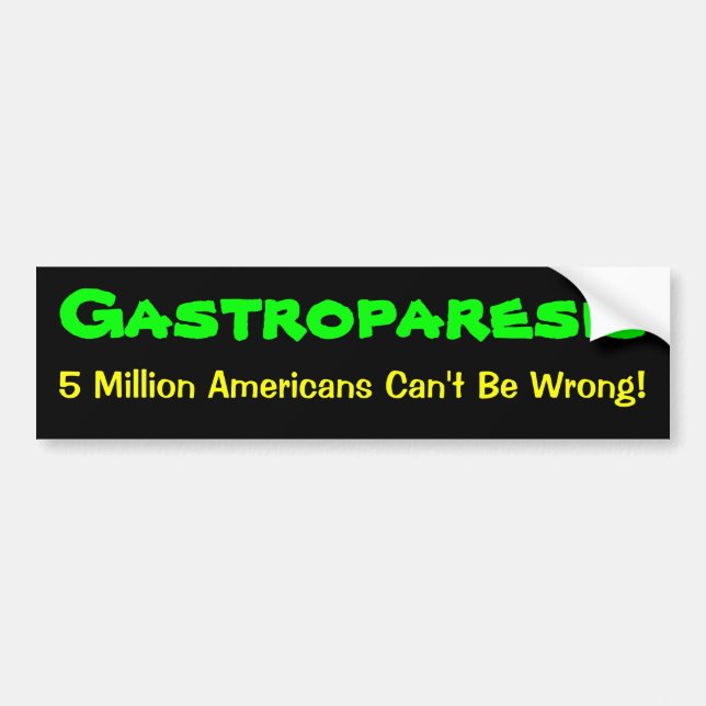 Autocollant De Voiture Gastroparésie… 5 millions (Devant)
