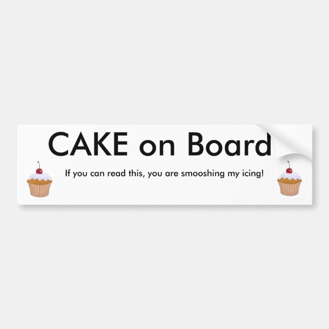 Autocollant De Voiture Gâteau à bord ! (Devant)