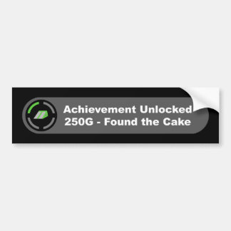 Autocollant De Voiture Gâteau - accomplissement débloqué
