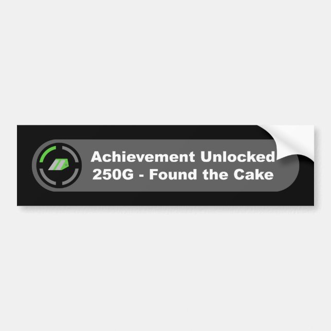 Autocollant De Voiture Gâteau - accomplissement débloqué (Devant)