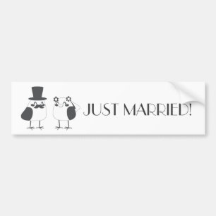 Autocollant De Voiture Gâteau de mariage d'amour d'oiseaux