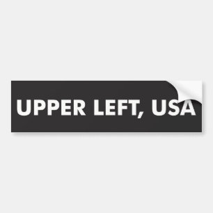 Autocollant De Voiture Gauche supérieure, Etats-Unis -