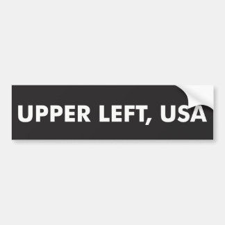 Autocollant De Voiture Gauche supérieure, Etats-Unis -