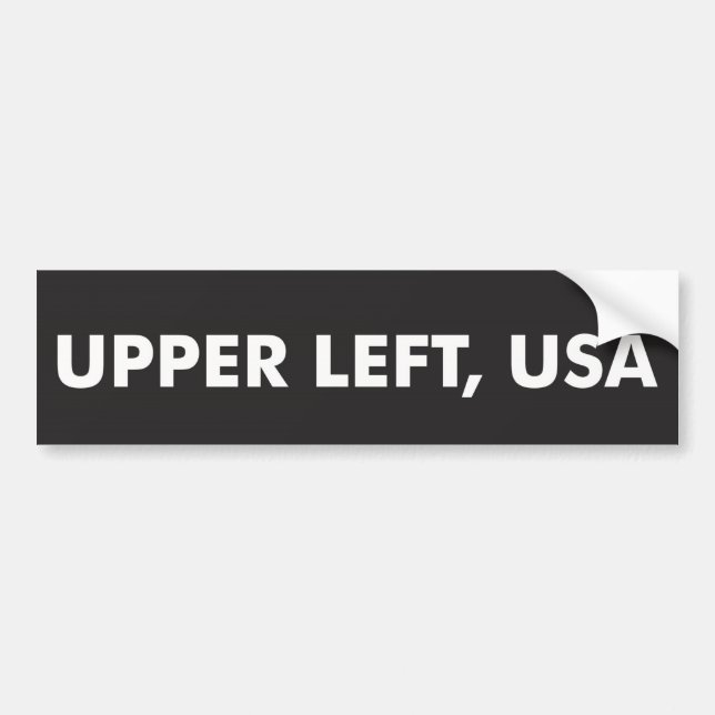 Autocollant De Voiture Gauche supérieure, Etats-Unis - (Devant)