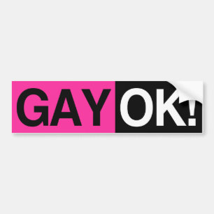 AUTOCOLLANT DE VOITURE GAY OK