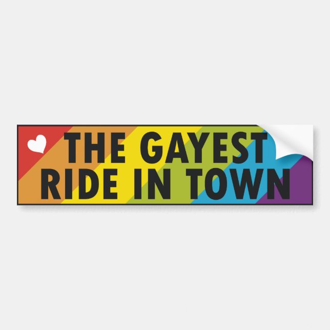 Autocollant De Voiture Gay pride (Devant)