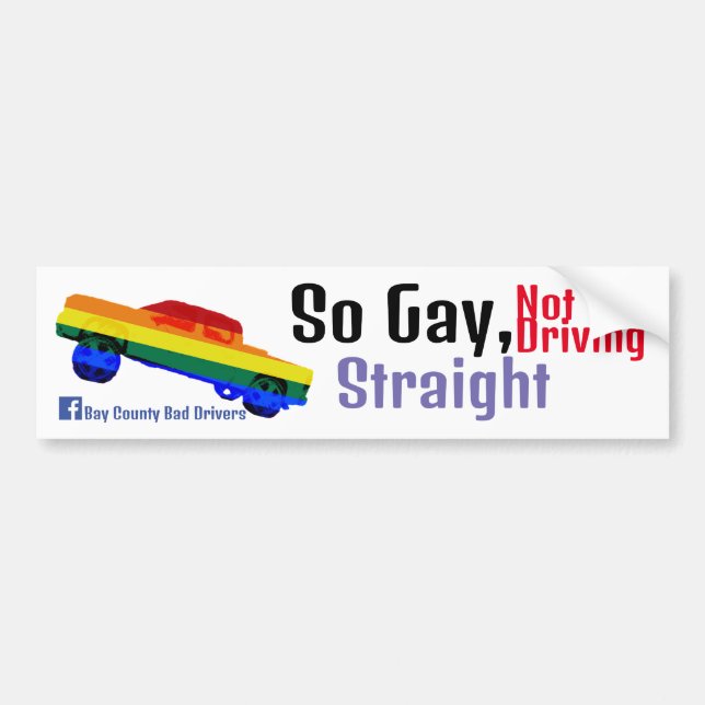 Autocollant De Voiture Gay Squatty (Devant)