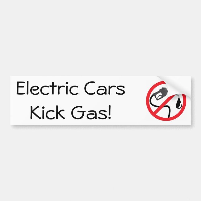 Autocollant De Voiture Gaz de coup-de-pied de voitures électriques (Devant)