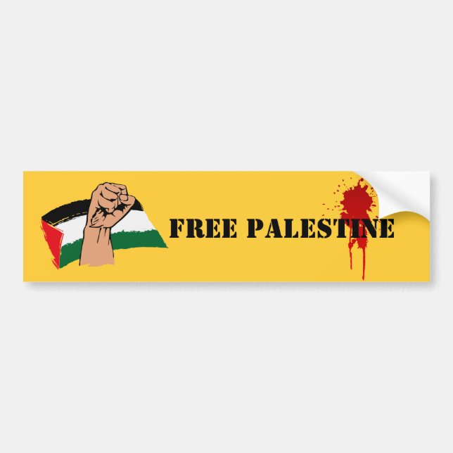 Autocollant De Voiture Gaza libre libèrent la Palestine (Devant)