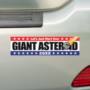 Autocollant De Voiture Géante Astéroïde Recommençons - Changer Année
