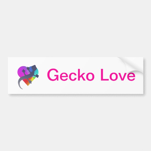 Autocollant De Voiture Gecko Love (Devant)