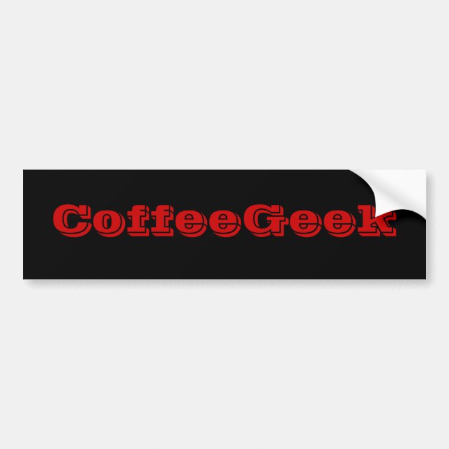 Autocollant De Voiture Geek de café (Devant)
