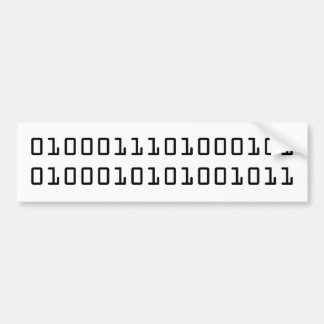 Autocollant De Voiture "GEEK" en code binaire