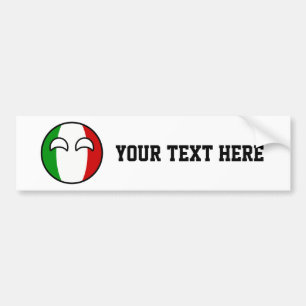 Autocollant De Voiture Geeky Italy, un pays branché
