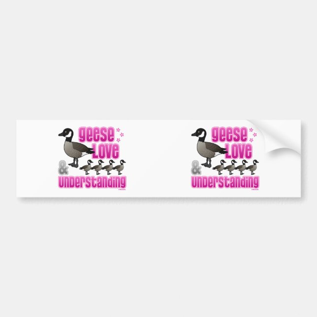Autocollant De Voiture Geese, Love & Understanding (Devant)