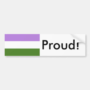 Autocollant De Voiture GenderQueer GenderFluid Pride Flag