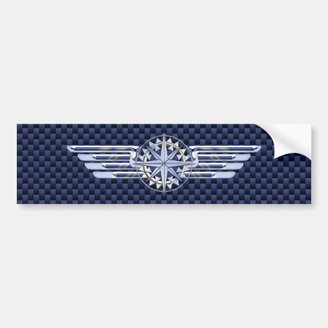 Autocollant De Voiture Général Air Pilote Chrome Comme Ailes Compass (Devant)