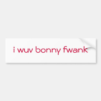 Autocollant De Voiture gentil fwank du wuv i