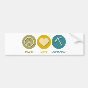 Autocollant De Voiture Géologie d'amour de paix