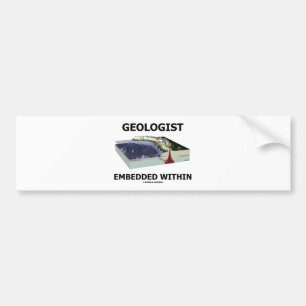 Autocollant De Voiture Géologue incorporé dans (zone de subduction)