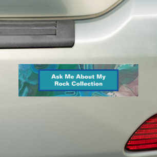 Autocollant De Voiture Géologue scientifique Green Blue Stone Rockhoring
