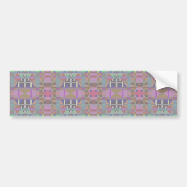 Autocollant De Voiture Géométrique vert violet rose (Devant)