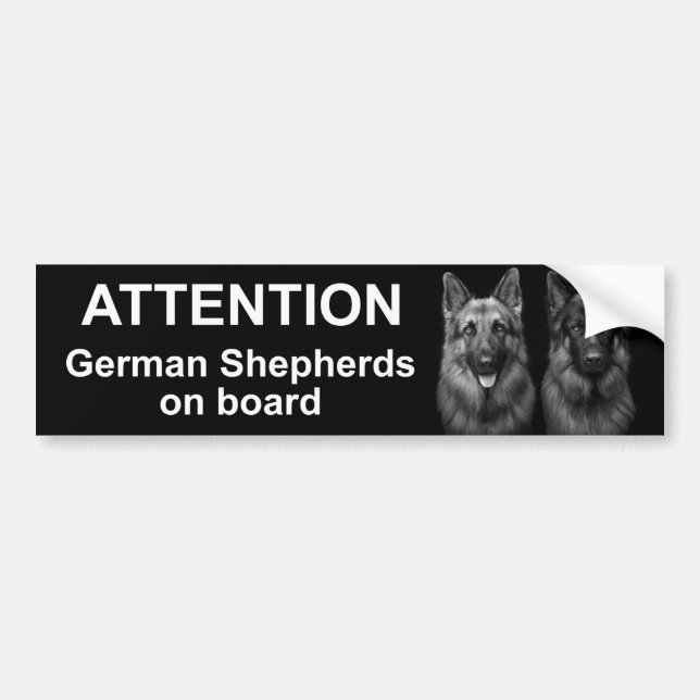 Autocollant De Voiture German shepherd on board sticker (Devant)