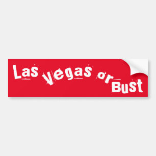 Autocollant De Voiture Get lucky in Las Vegas or Bust fun travel trailer