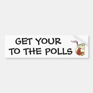 Autocollant De Voiture Get Your A$$ to the Polls Funny Political Humor